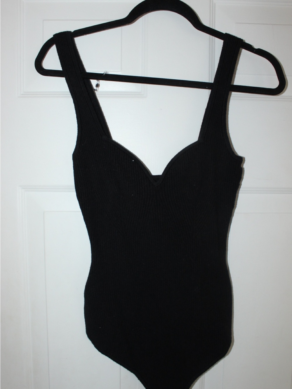 Abercrombie & Fitch Black Ribbed Tank Bodysuit